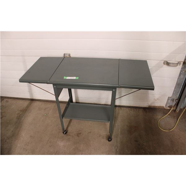 metal drop-leaf table open 40"x17" closed 20"