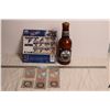 Image 1 : Edmonton OIlers Bottle Bank, 3 oilers coins - Gretzky, Messier, Hunter + calendar (water damaged)
