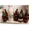 Image 2 : Tractor bottle + misc bottles with insulators + wood crate