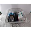 Image 1 : Laundry Basket, iron, igloo lunch container, fleecy jugs