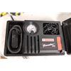 Image 2 : Small Storage box with key, motomaster portable air compressor, tape measures, pipe wrenches