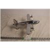 Image 1 : Metal (aluminum?) toy airplane 11.5" long