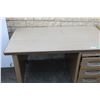 Image 2 : Metal Desk with filing cabinet - 3drawers, 52"x30" filing cabinet 15"x24"