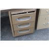 Image 3 : Metal Desk with filing cabinet - 3drawers, 52"x30" filing cabinet 15"x24"