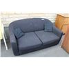Image 1 : black cloth love seat 60" long