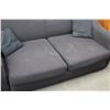 Image 2 : black cloth love seat 60" long