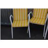 Image 4 : 4 patio chairs yellow+white