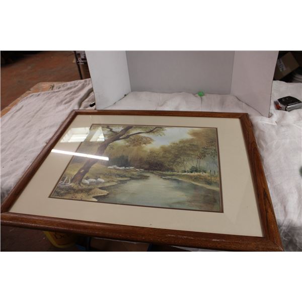 outdoor scene picture in frame