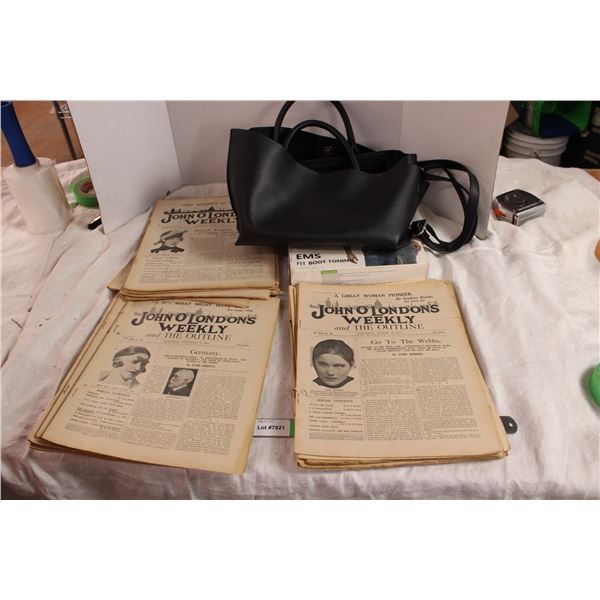 smart fitness black purse with 1929 books magazines