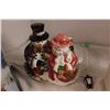 Image 3 : mr+mrs snowman cookie jar + outdoor lantern