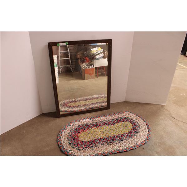 29 x36  mirror + rug