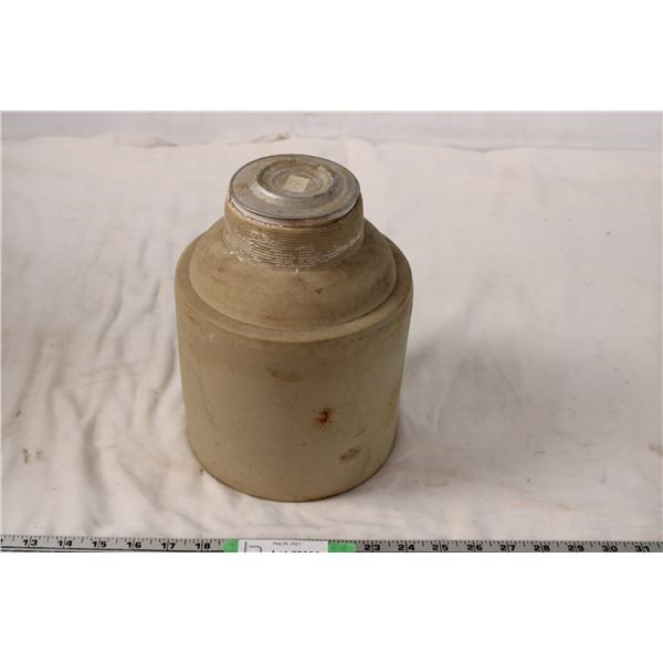 medalta stoneware crock with lid