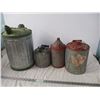 Image 1 : 4 metal gas cans
