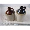 Image 1 : 2X The Money - Small Stoneware Jugs 9.5" + 10" tall