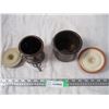 Image 2 : 2 stoneware cannister storage jars