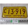 Image 1 : 1967 sask license plate centennial