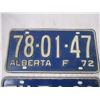 Image 2 : 2X The Money - 1972 Alberta license plate