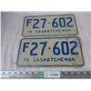 Image 1 : pair of 1962 sask license plates