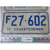 Image 3 : pair of 1962 sask license plates