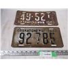 Image 1 : 1948,49 sask license plates