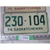 Image 3 : 3X The Money - 1974,75,76 sask license plates
