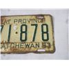 Image 3 : 1953 sask license plate