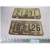 Image 1 : 1953,57 sask license plates