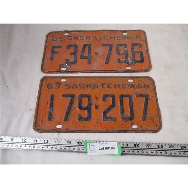 2X The Money - 1963 sask license plates