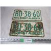 Image 1 : pair of 1867-1967 Alberta license plates