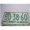 Image 2 : pair of 1867-1967 Alberta license plates
