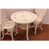 Image 2 : Patio Set - 2 chairs + table (plastic - 26.5" diameter, 26.5" tall)