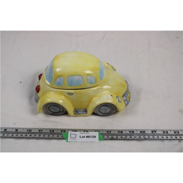 Beetle Car ceramic cookie/candy Jar - 9  long