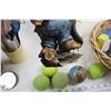 Image 4 : Box of tennis balls + bathroom misc