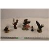 Image 1 : Eagle statues lot - small - one hand carved horn?