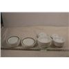 Image 1 : Corelle Plates (9 medium saucers, 12+ small saucers) + Bowls (10 small, 8 medium)