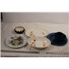 Image 1 : blue enamelware + serving plates (hand painted japan)