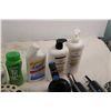 Image 4 : braun electric razors, charger, bathroom soap/toothbrush holders, lotions, cleaner