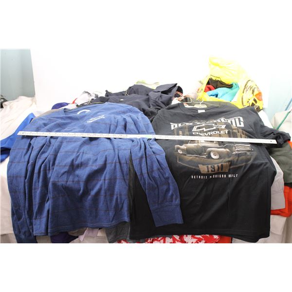 Clothes Lot - Chevrolet + Impala T-shirts + misc sweaters and various clothes (medium to XL)