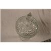 Image 2 : fancy clear glass candy dish 11.5"