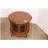 Image 1 : wooden round end table 23" diameter