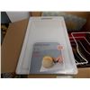 Image 3 : Box of Kitchen Items, dish rack, cutting boards, oven mitts, stainless bowl