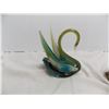 Image 4 : John Perry Dolphin carved statue, swan blown glass piece