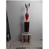 Image 1 : 1980 Saskatoon World of Wheel Trophy - Marble Base, 37.5" Tall, 10"Wide (tin + plastic highlights)