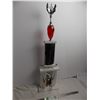 Image 5 : 1980 Saskatoon World of Wheel Trophy - Marble Base, 37.5" Tall, 10"Wide (tin + plastic highlights)