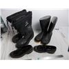 Image 1 : Size 12 Rubber/winter rubber boots (also size 12), shoes with rubber slips (unknown size)