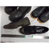 Image 2 : Size 12 Rubber/winter rubber boots (also size 12), shoes with rubber slips (unknown size)