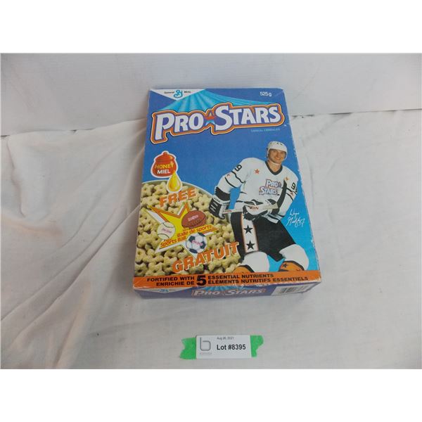 Wayne Gretzky Pro Stars Cereal (sealed box, full inside) General Mills