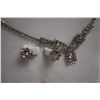 Image 3 : crystal glass bridal set - necklace, earring, tiara