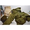 Image 1 : Military Jacket, toques, + Boots(size10) canadian armed forces jacket with hood (combat extreme cold