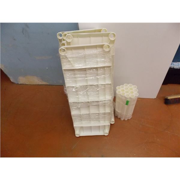 5 Tier plastic shelf - 16 leg pieces